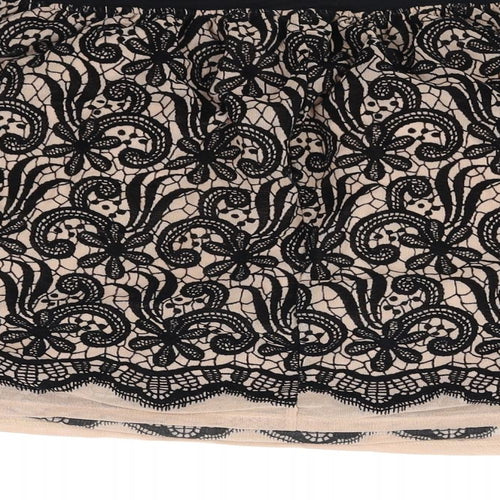River Island Womens Beige Geometric  A-Line Skirt Size 8