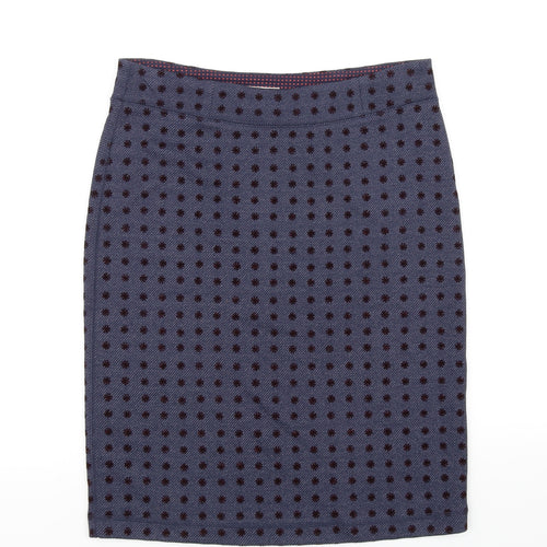White Stuff Womens Blue Polka Dot  A-Line Skirt Size 12