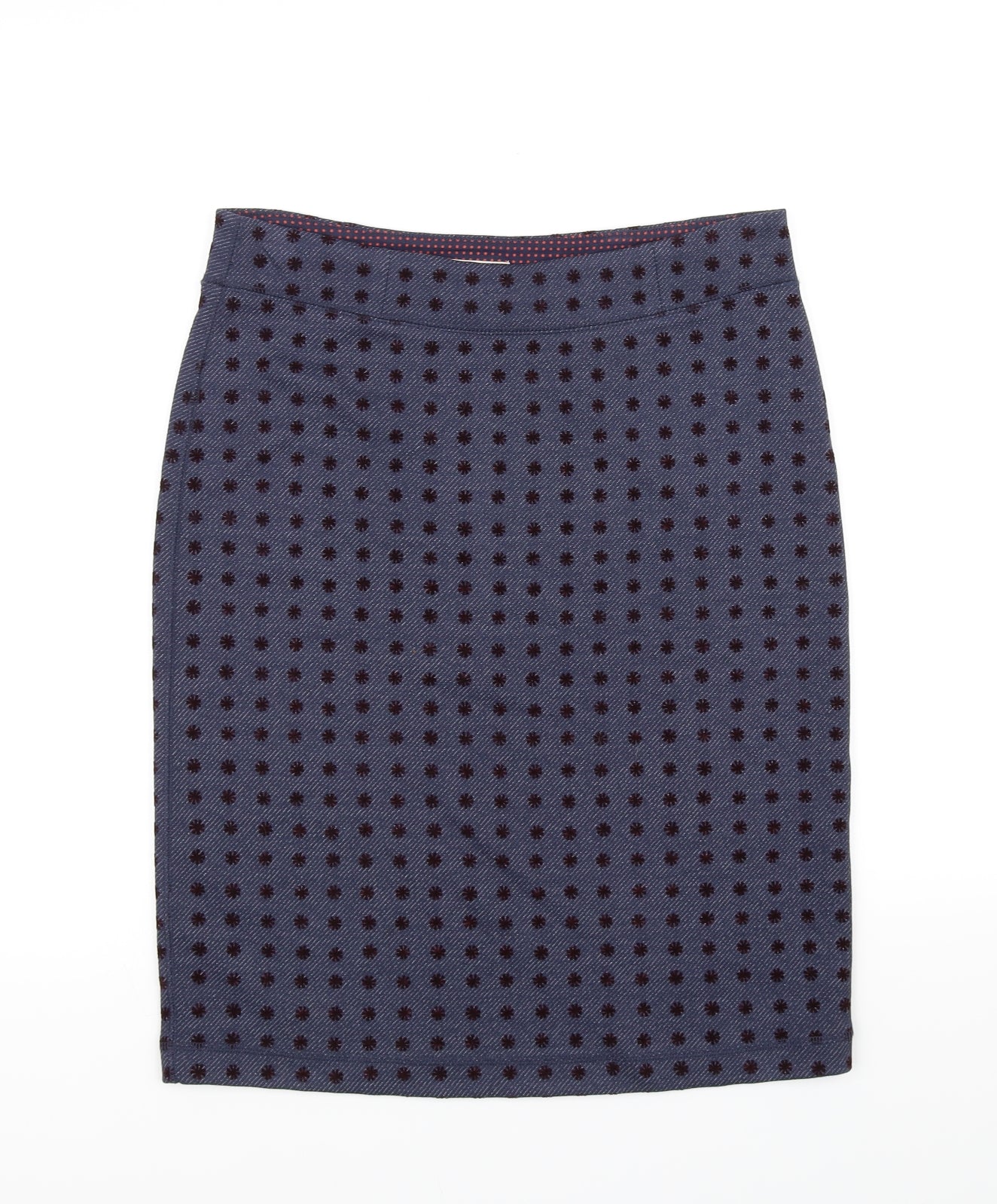 White Stuff Womens Blue Polka Dot  A-Line Skirt Size 12