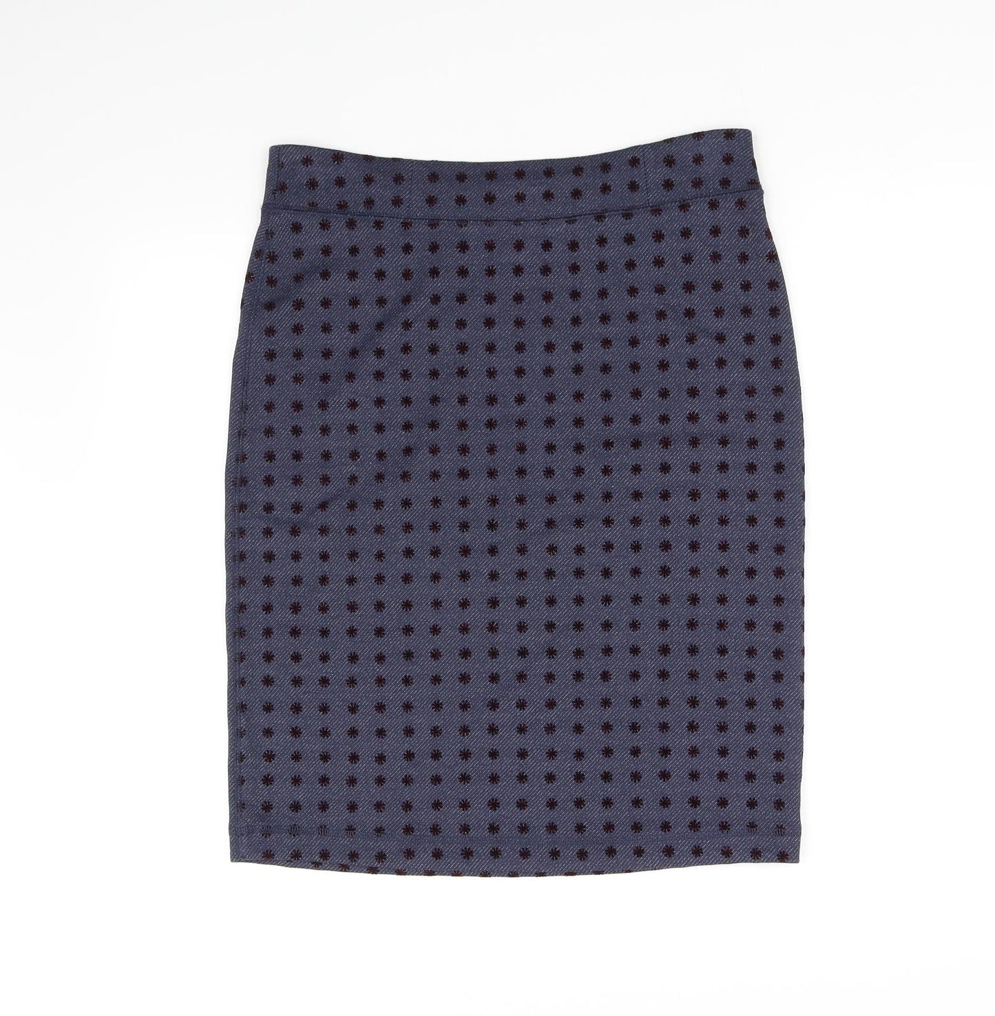 White Stuff Womens Blue Polka Dot  A-Line Skirt Size 12