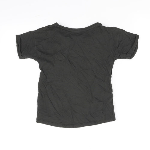 TU Girls Black   Basic T-Shirt Size 6 Years