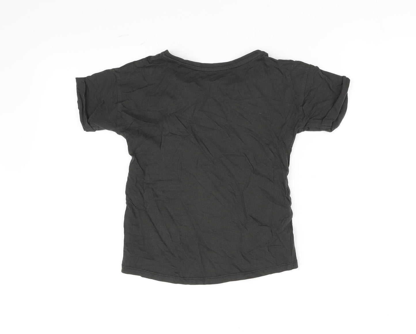 TU Girls Black   Basic T-Shirt Size 6 Years