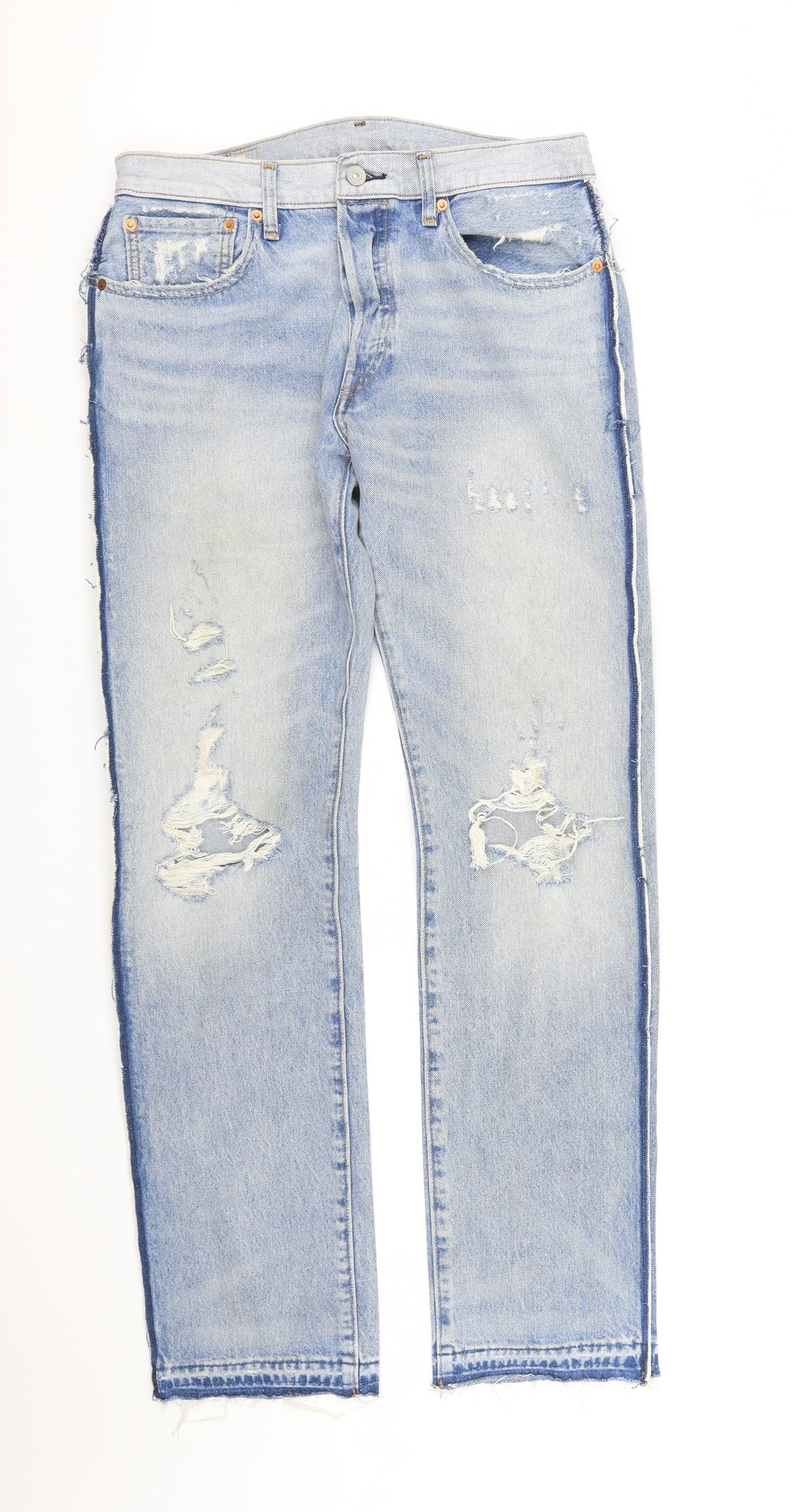 LEVIS Womens Blue   Straight Jeans Size M L34 in