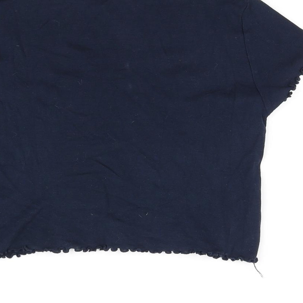 Topshop Womens Blue   Basic T-Shirt Size 10