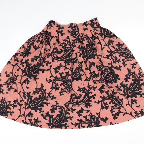 H&M Womens Pink Geometric  A-Line Skirt Size 10