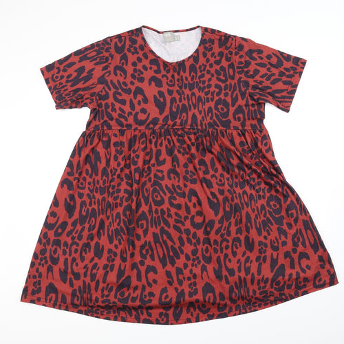 ASOS Womens Red Geometric  A-Line  Size 10