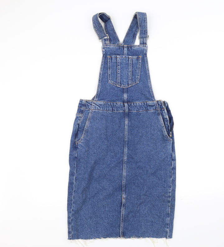 New Look Womens Blue Dungaree One-Piece Size 8 L32 in