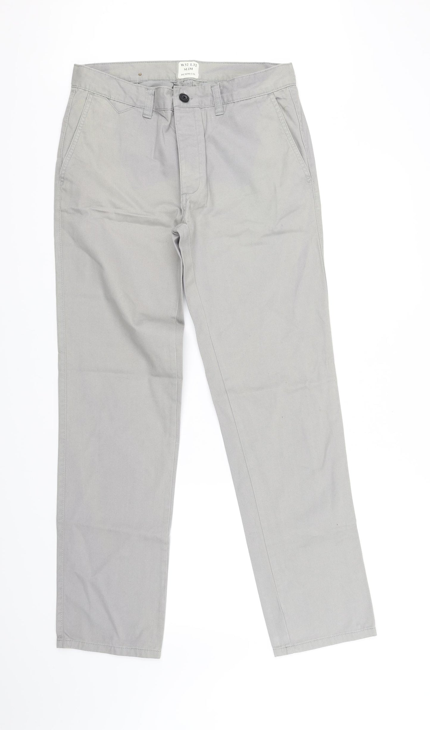 deniem co Womens Grey   Trousers  Size M L32 in