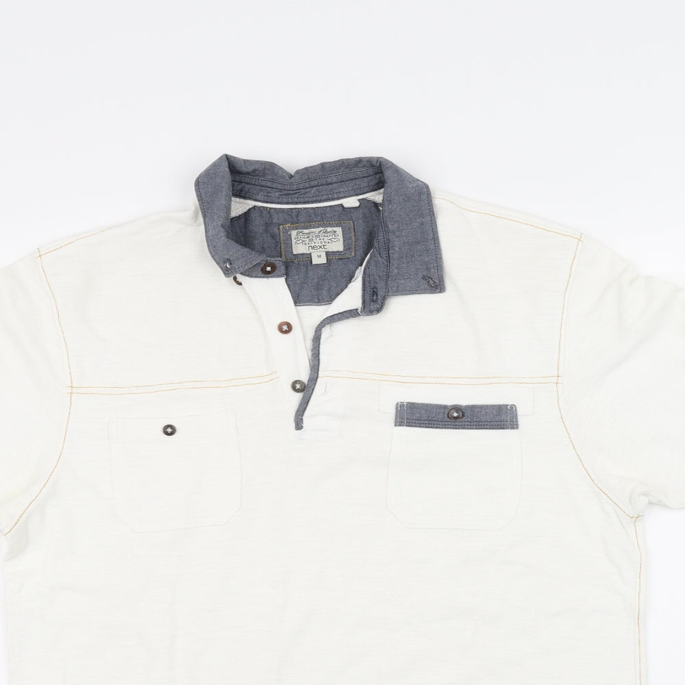 NEXT Mens Silver    Polo Size M
