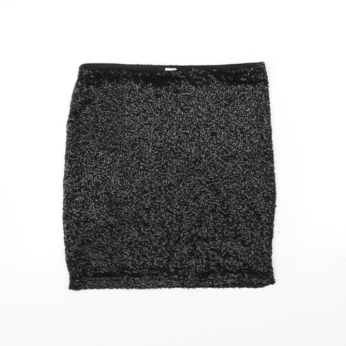 Divided Womens Black   A-Line Skirt Size 8