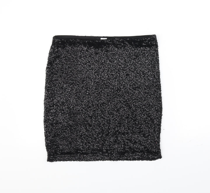 Divided Womens Black   A-Line Skirt Size 8