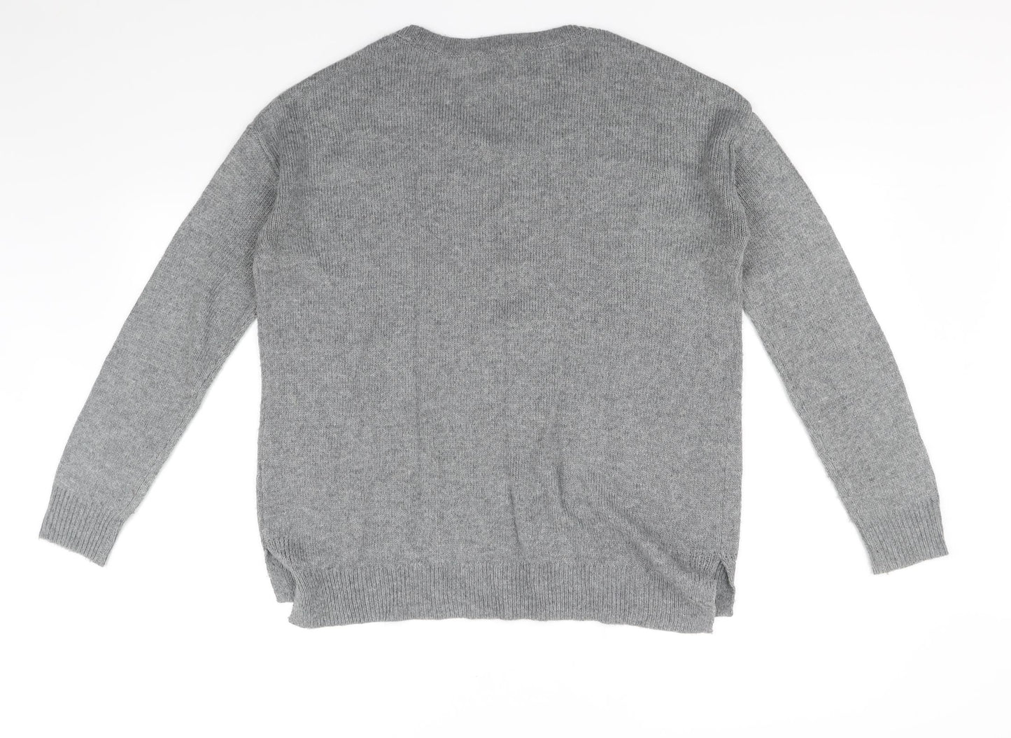 TU Womens Grey   Pullover Jumper Size 10  - Christmas