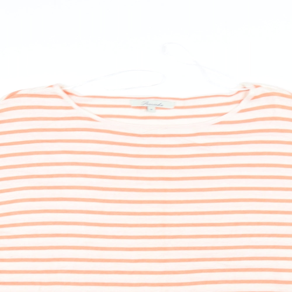 Peacocks Womens Orange Striped  Pullover Jumper Size 14
