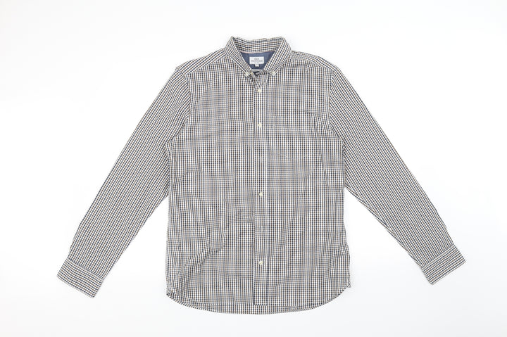 NEXT Mens White Striped Button-Up Size M