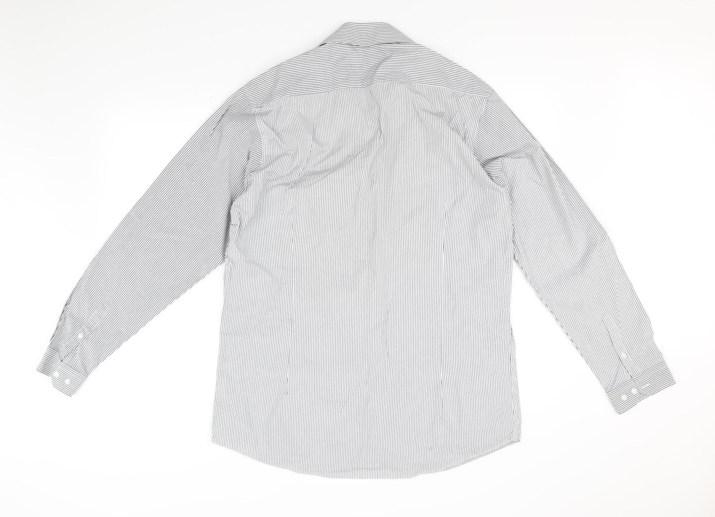 cedarwood state Womens White Striped  Basic Button-Up Size 16