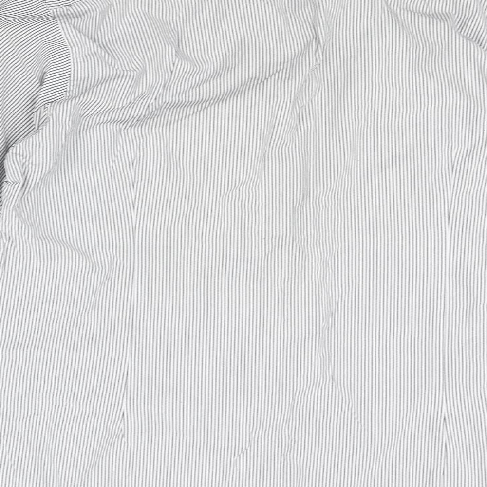 cedarwood state Womens White Striped  Basic Button-Up Size 16