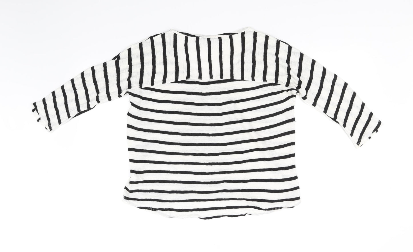 River Island Womens White Striped  Pullover Jumper Size 10