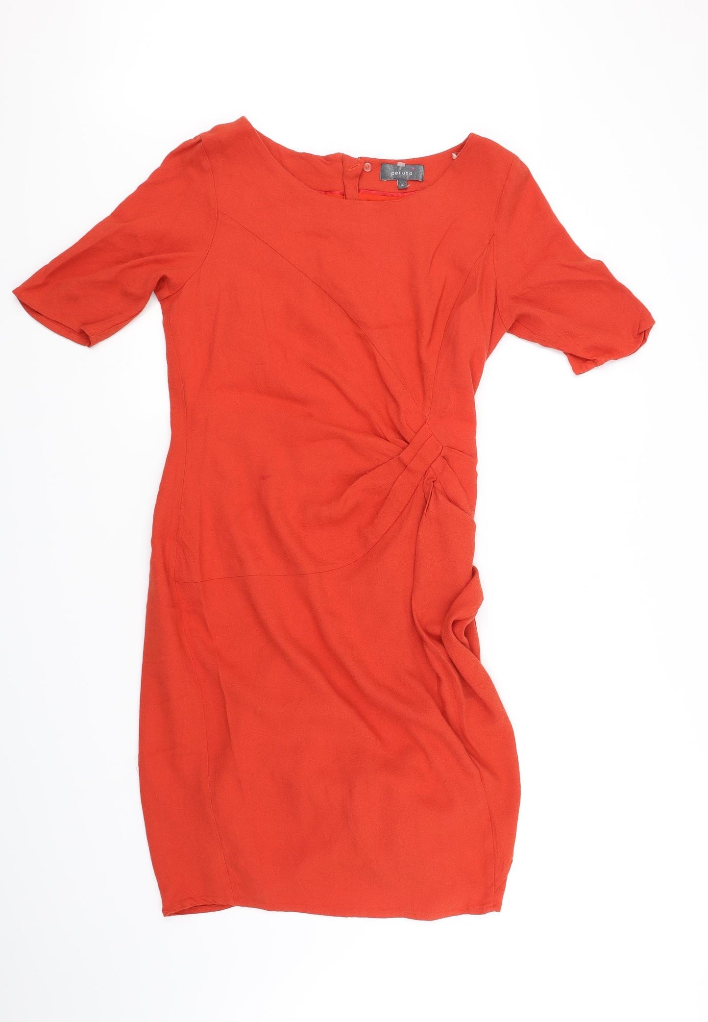 Per Una Womens Orange   Fit & Flare  Size 14