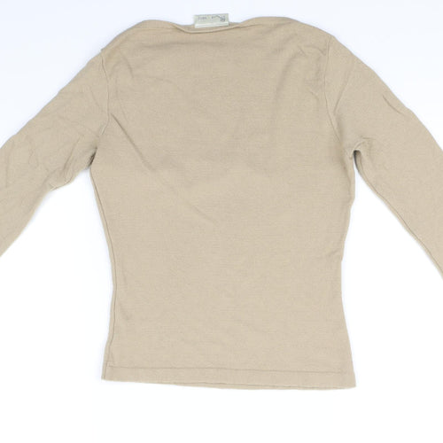 BHS Womens Beige   Basic T-Shirt Size 10