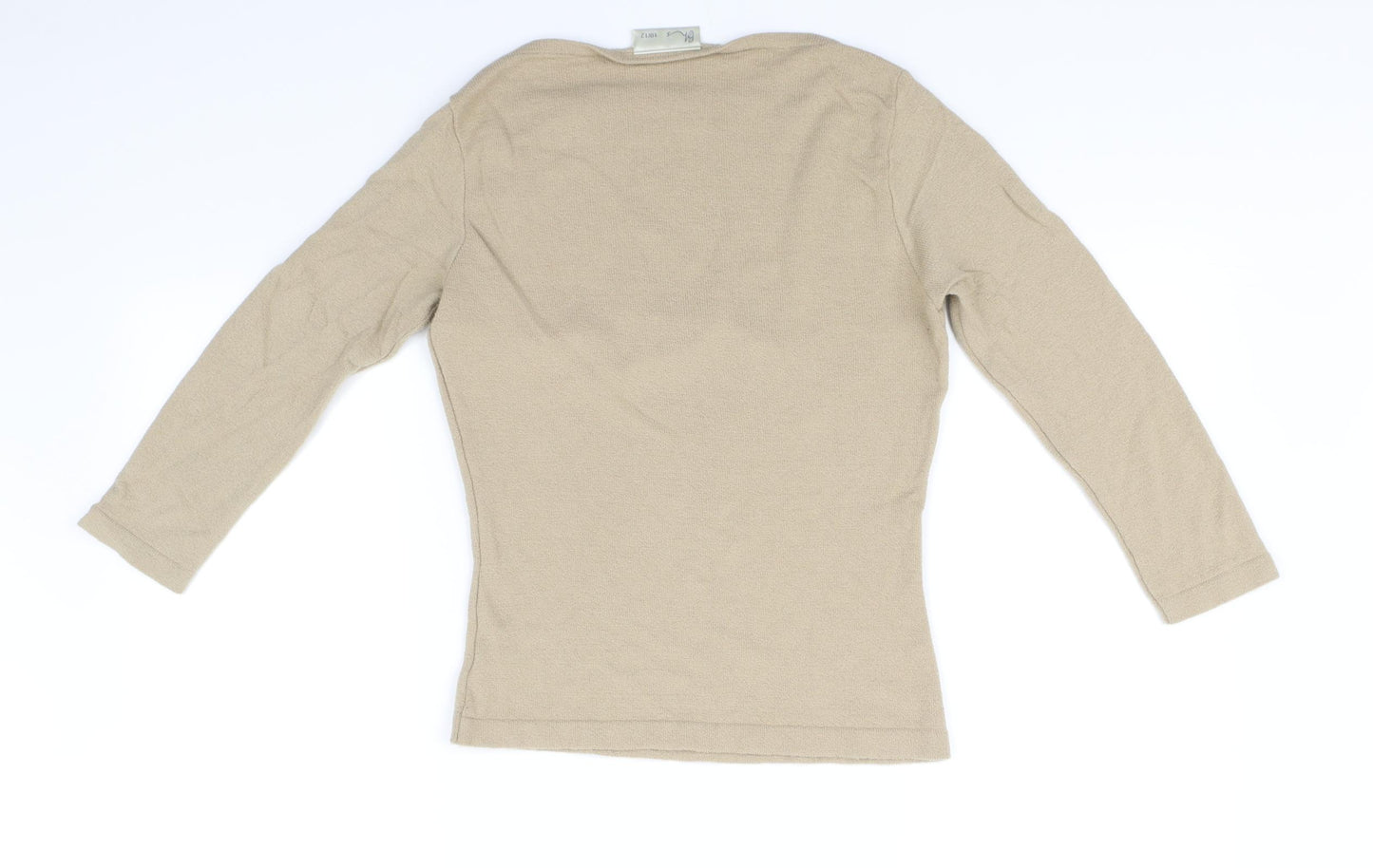 BHS Womens Beige   Basic T-Shirt Size 10