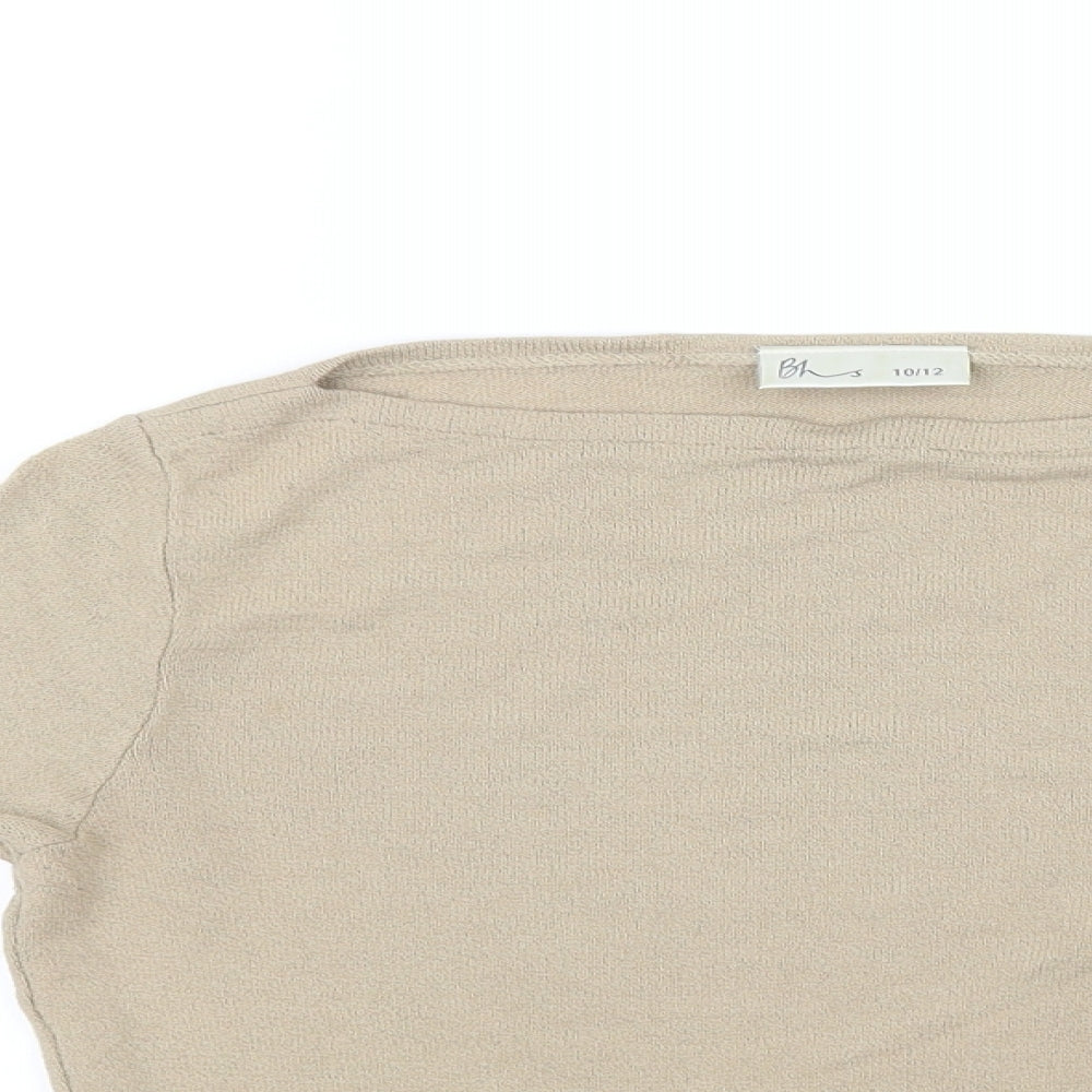 BHS Womens Beige   Basic T-Shirt Size 10