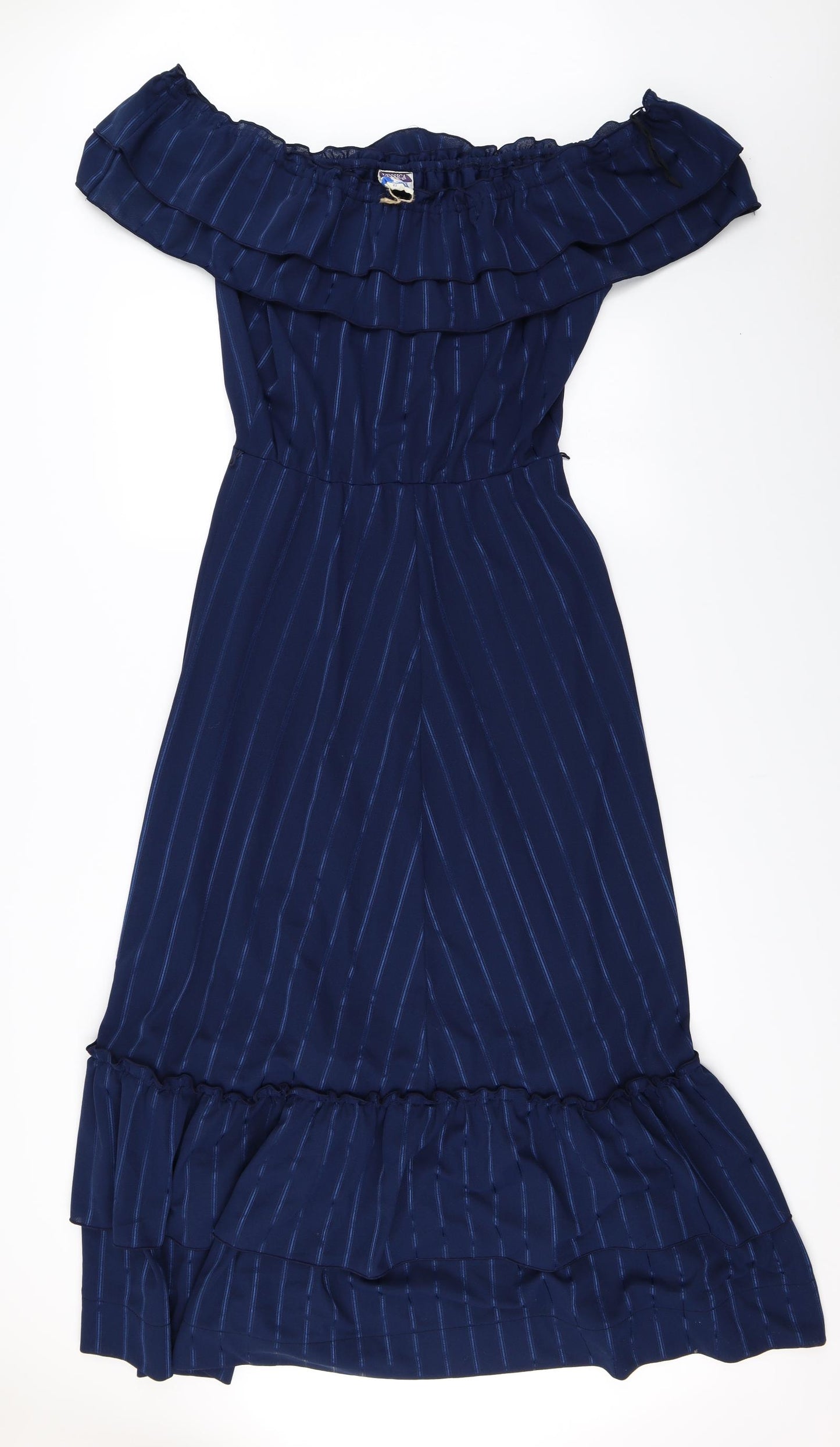 Yessica  Womens Blue Striped  A-Line  Size 14