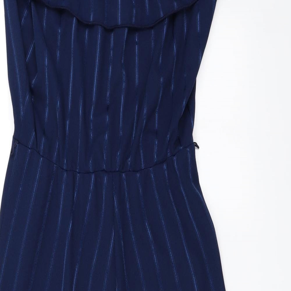 Yessica  Womens Blue Striped  A-Line  Size 14