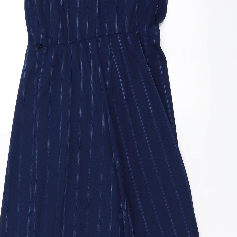 Yessica  Womens Blue Striped  A-Line  Size 14