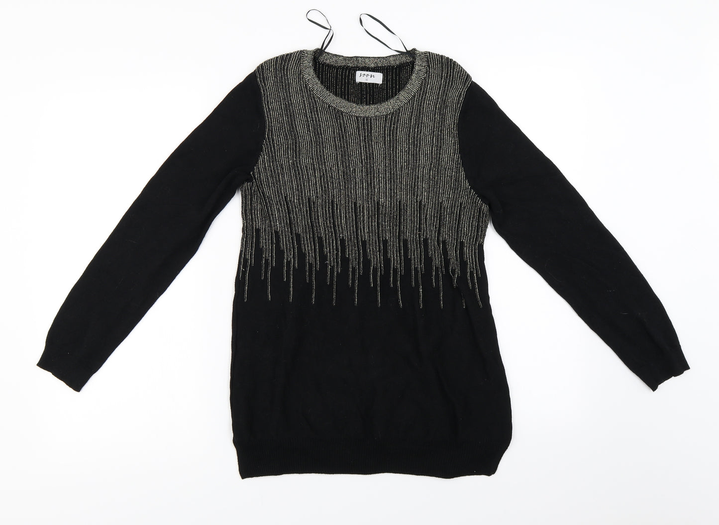 Soon  Womens Black   Pullover Jumper Size 16