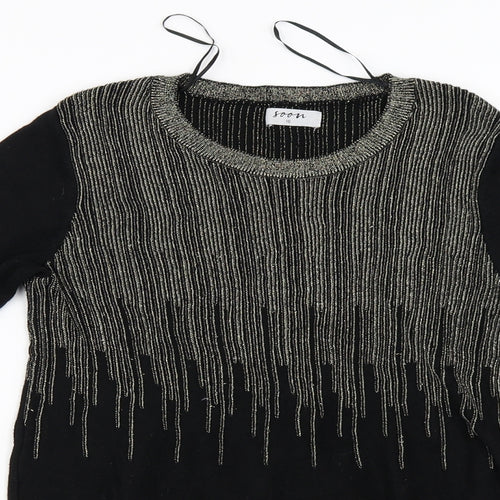 Soon  Womens Black   Pullover Jumper Size 16