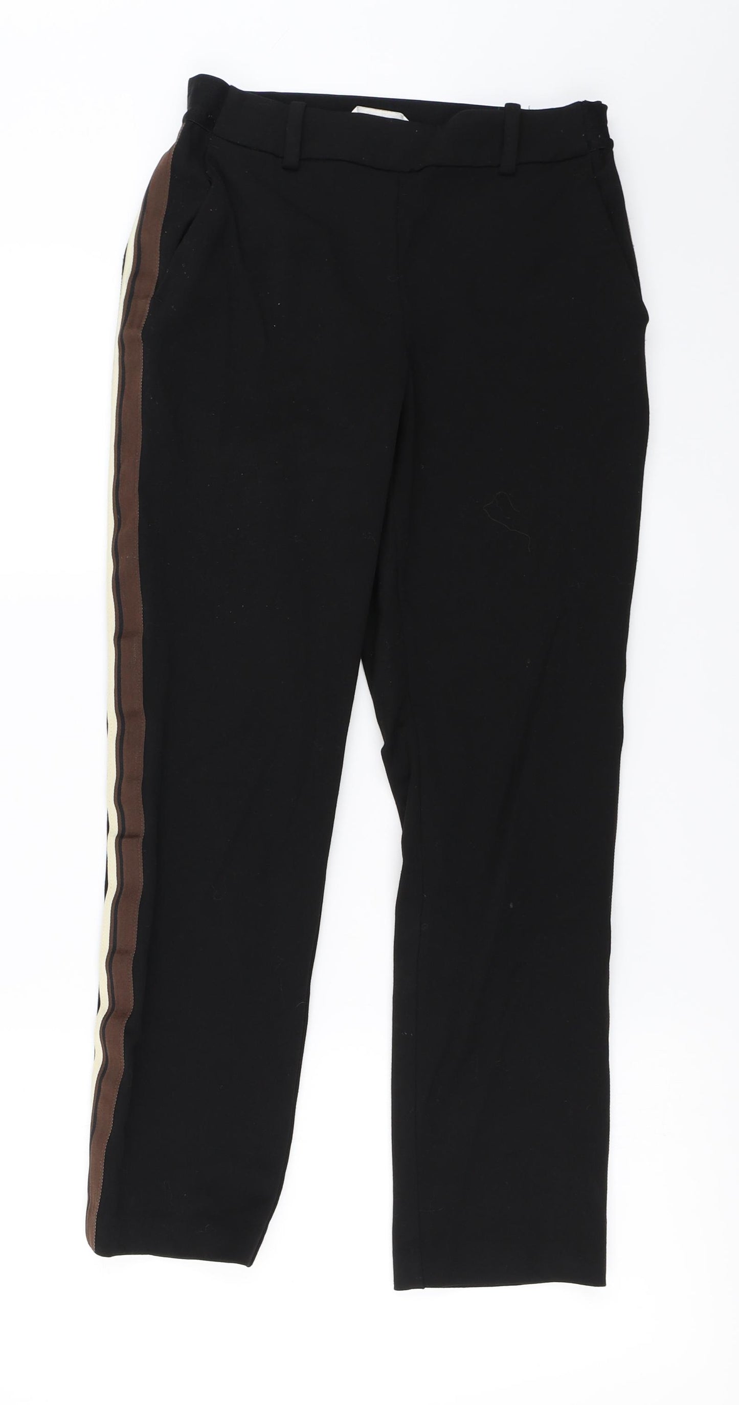 H&M  Womens Black   Trousers  Size 8 L25 in