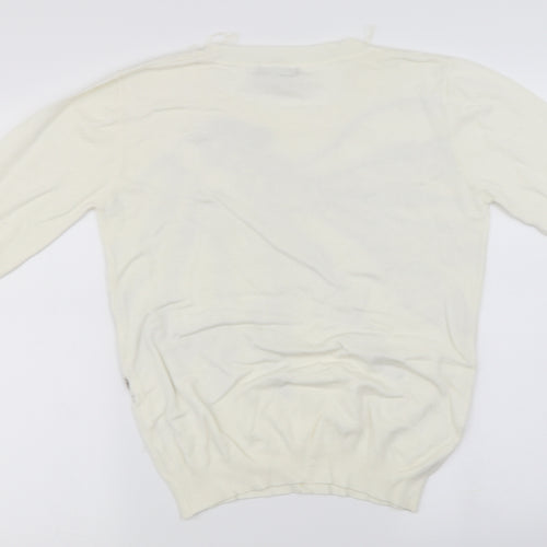 Just Elegance  Womens Ivory Floral  Pullover Jumper Size L