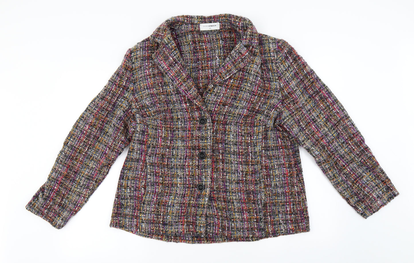 Doris Streich  Womens Grey   Cardigan Jumper Size 16