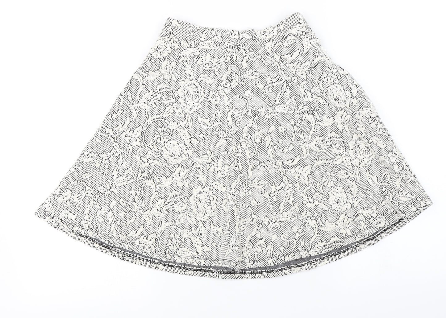 Miss Selfridge  Womens Ivory Floral  A-Line Skirt Size 8
