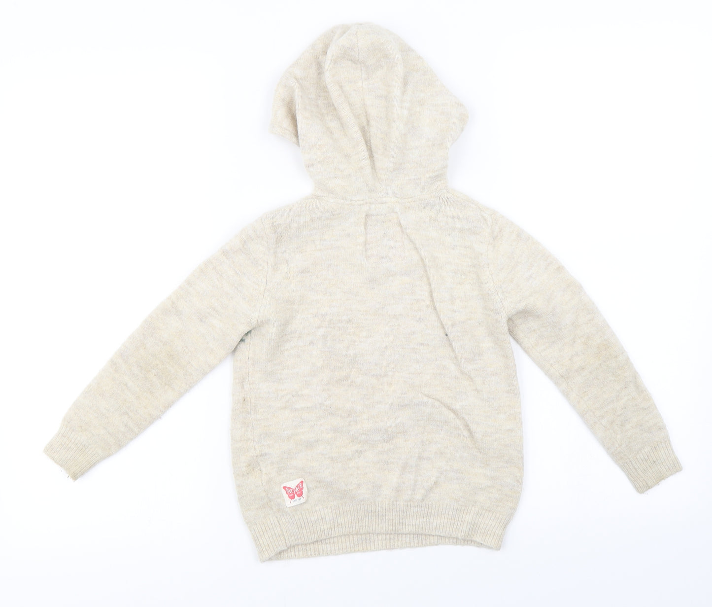 Fat Face  Girls Beige   Pullover Hoodie Size 6 Years  - Owl Print