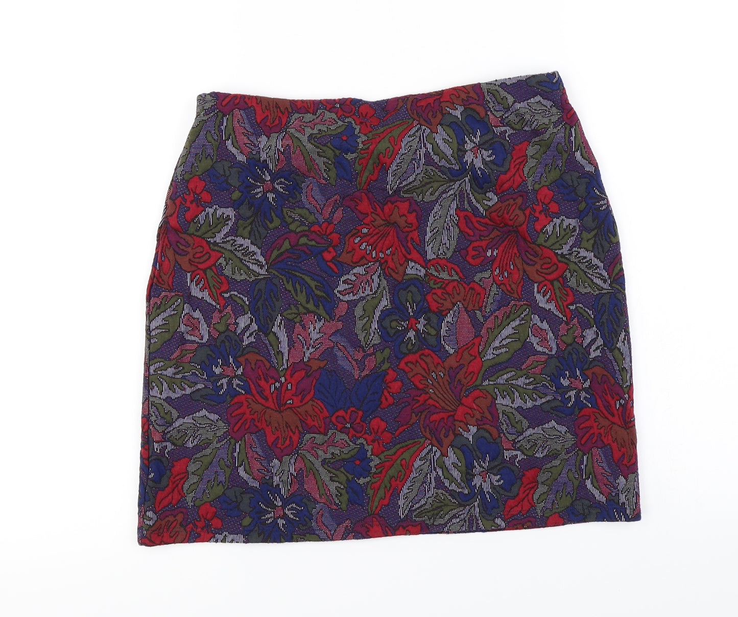 George  Womens Blue Floral  A-Line Skirt Size 12