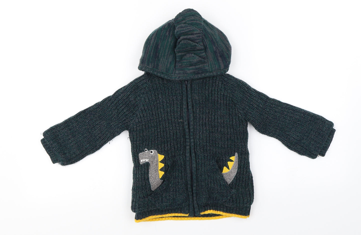 Nutmeg  Boys Green   Full Zip Hoodie Size 3-4 Years