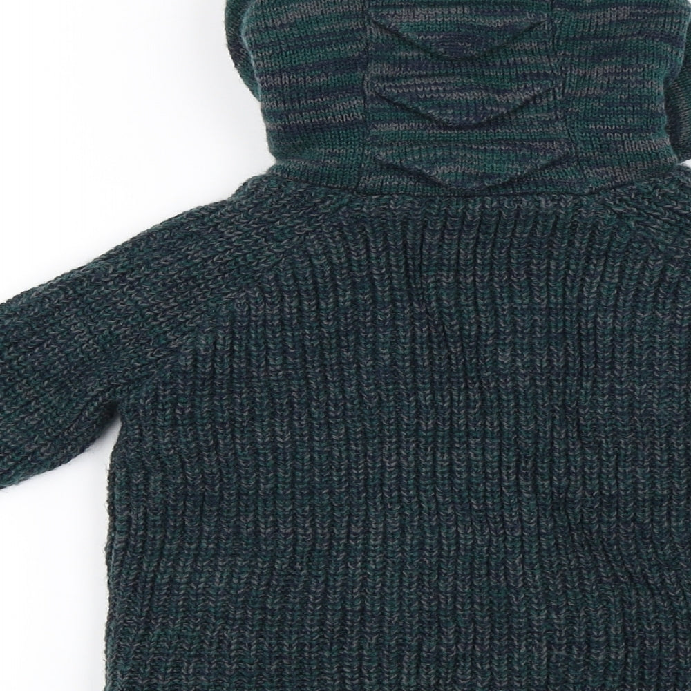 Nutmeg  Boys Green   Full Zip Hoodie Size 3-4 Years