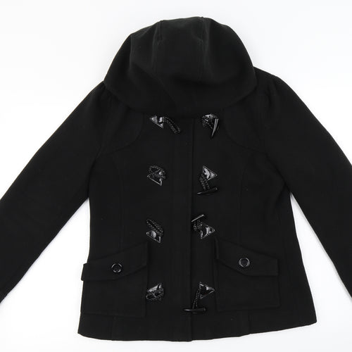 Internationale  Womens Black   Jacket Coat Size 10
