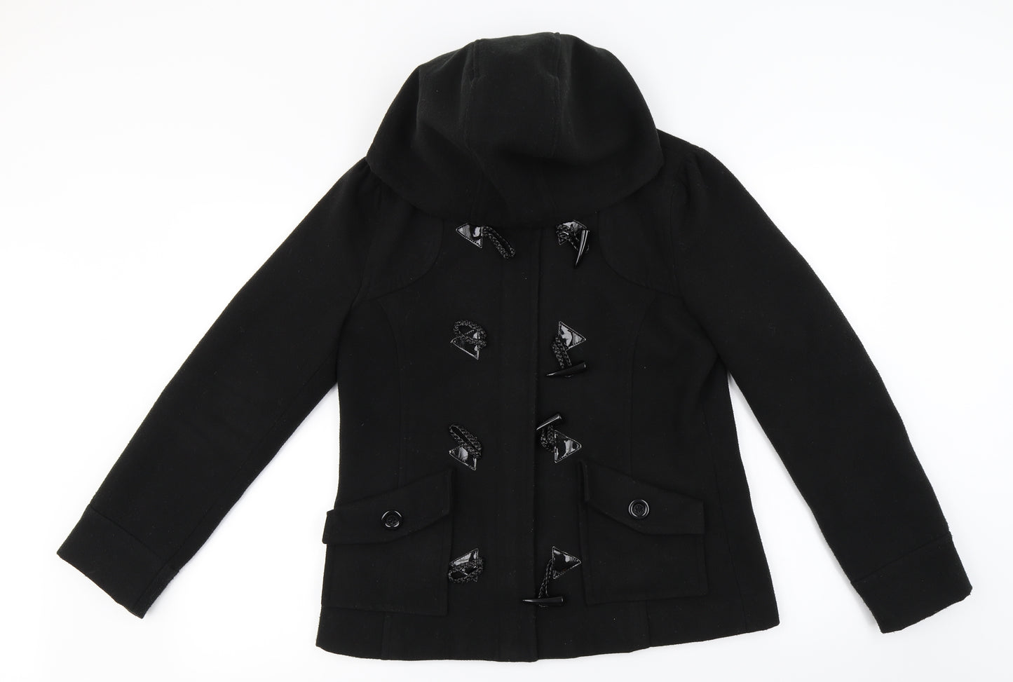 Internationale  Womens Black   Jacket Coat Size 10