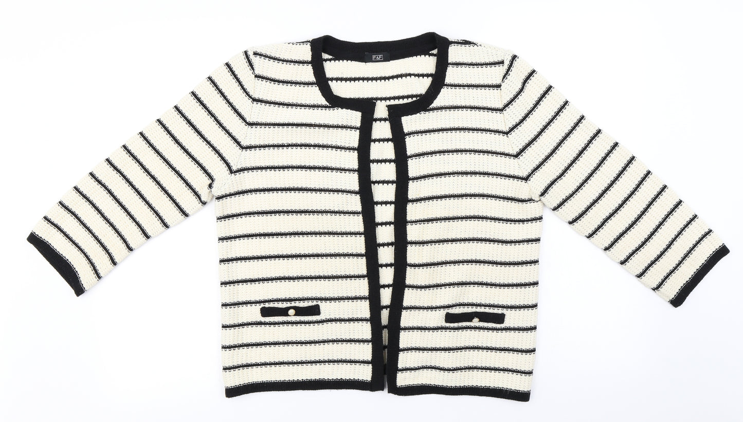 F&F  Womens Beige   Cardigan Jumper Size 18