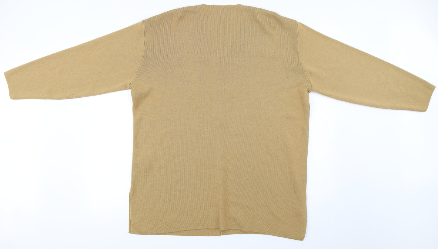 Marks and Spencer  Womens Beige   Cardigan Jumper Size 14