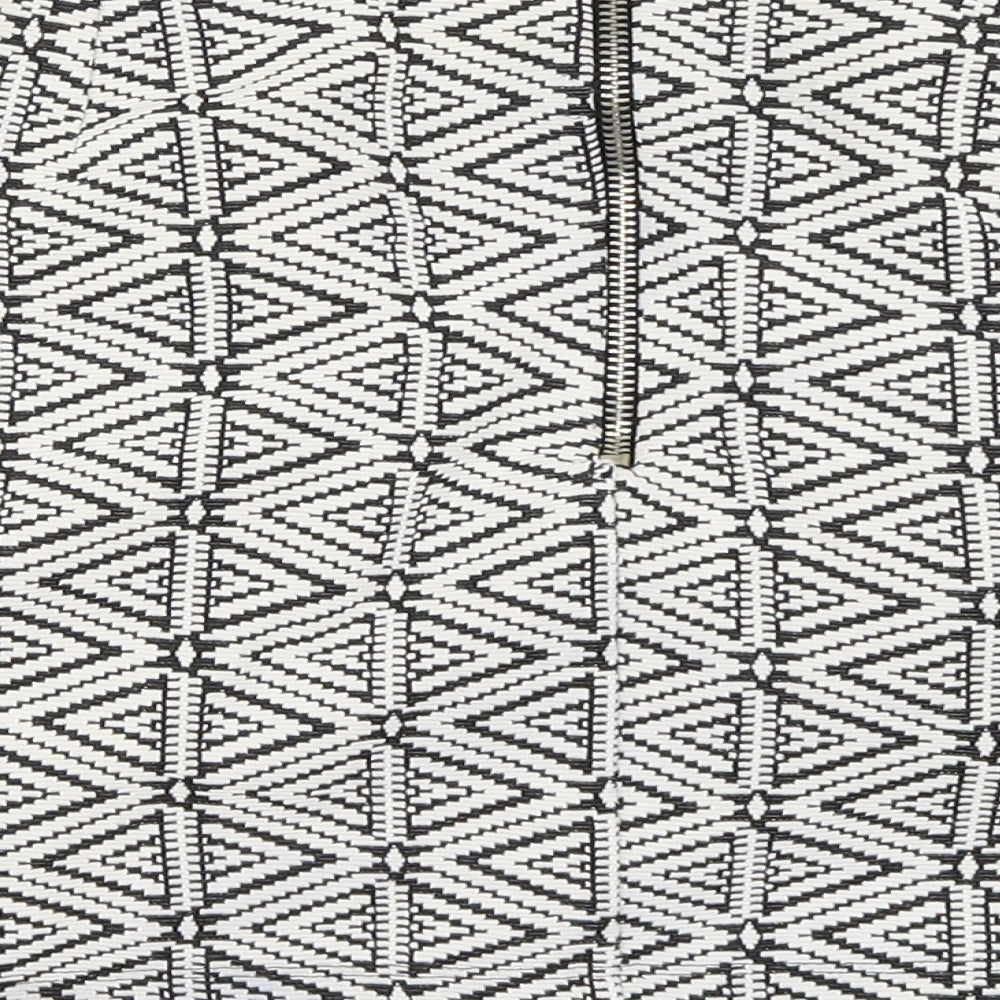 Topshop Womens Ivory Geometric  Mini Skirt Size 12
