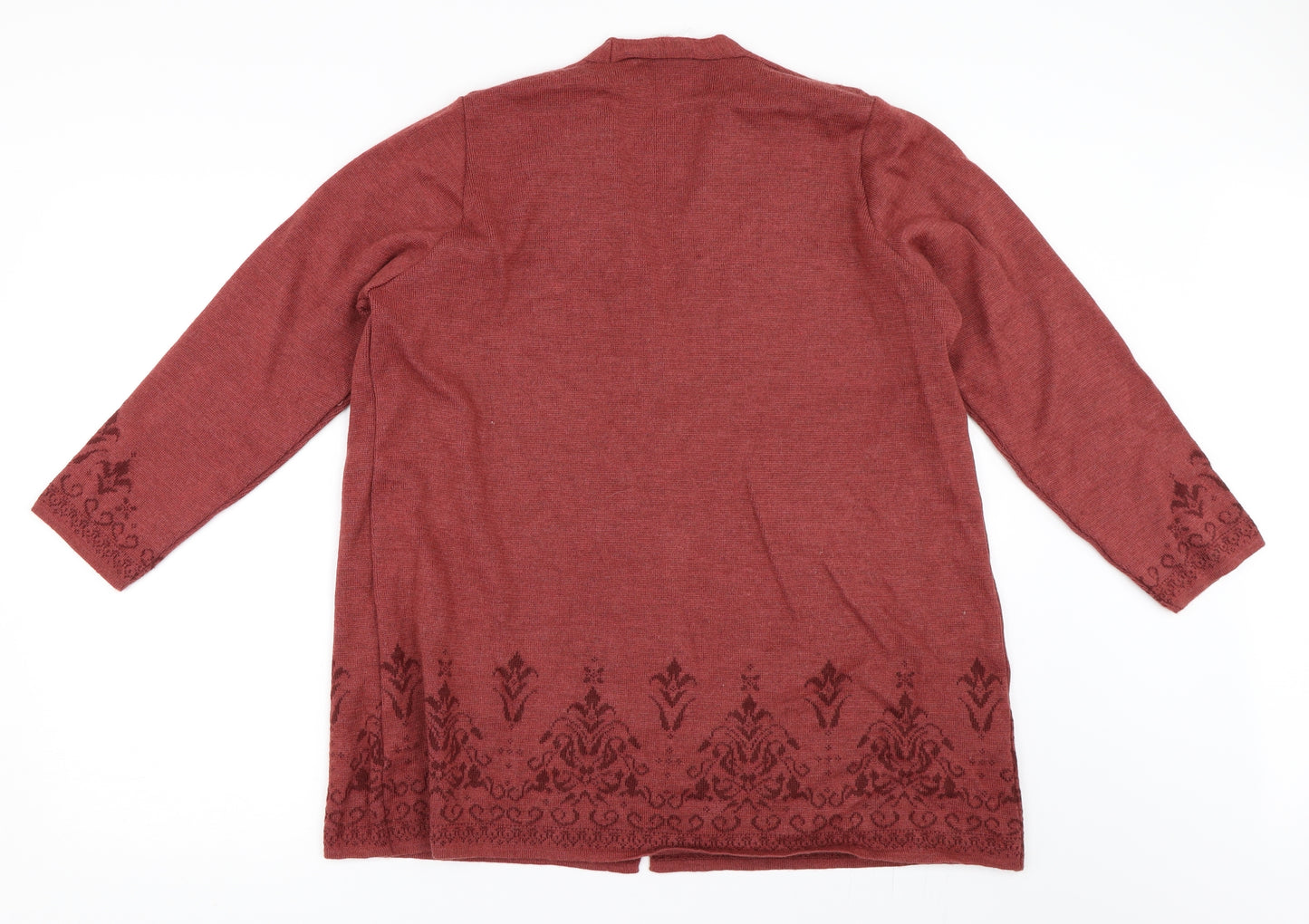 Marks and Spencer Womens Red   Cardigan Jumper Size 16