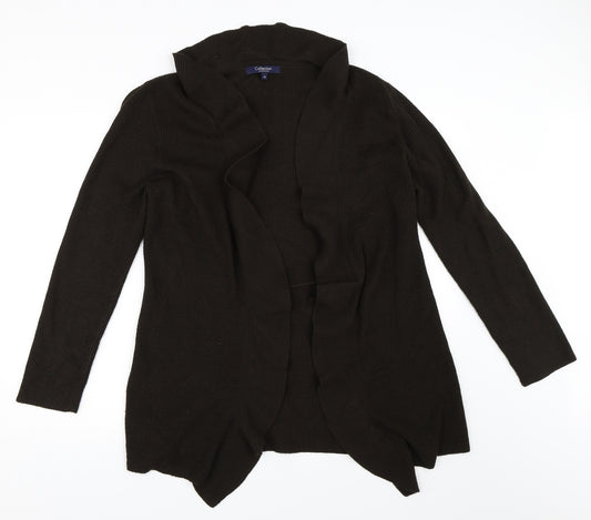 Front view of Debenhams women’s brown cardigan jumper, size UK 16