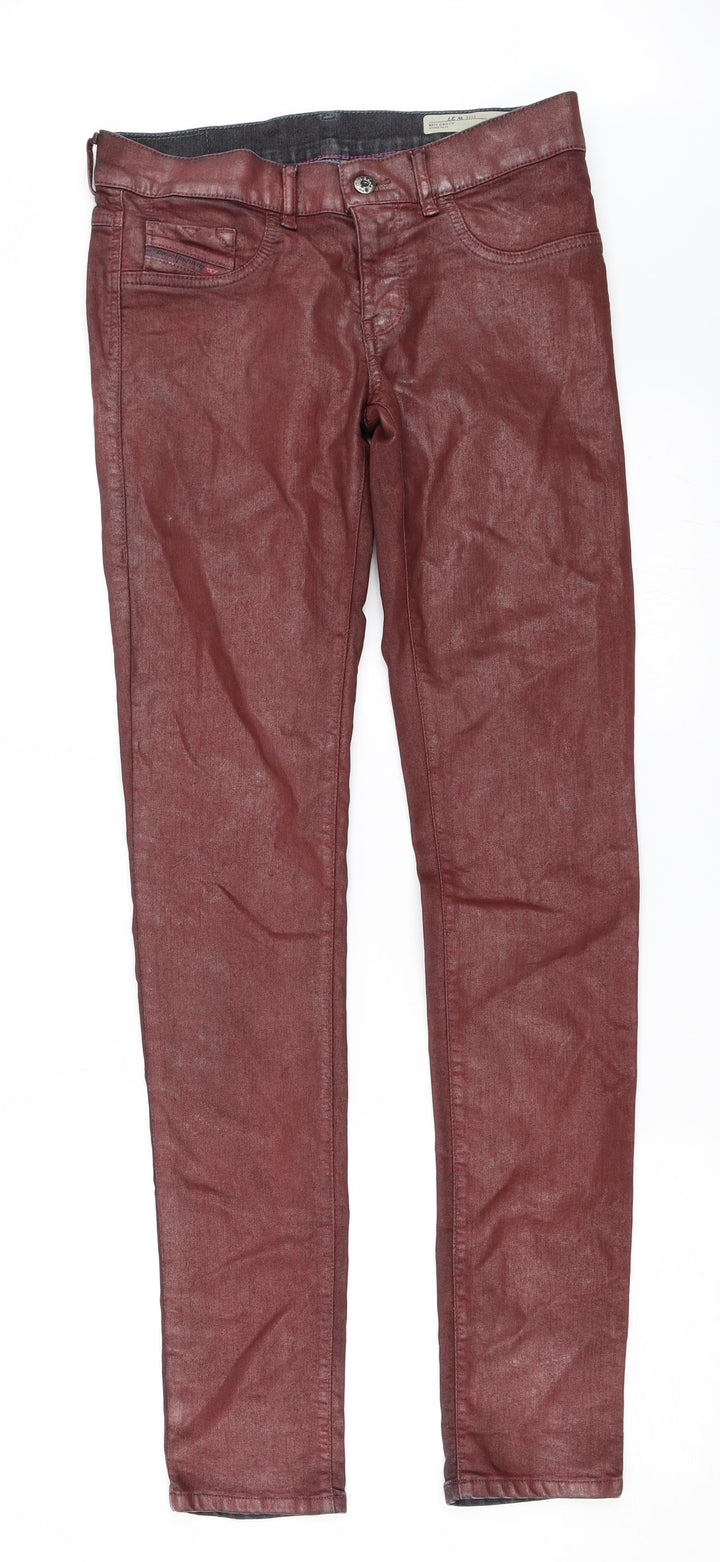 Zara Womens Red Skinny Jeans Size 27 in L33 in