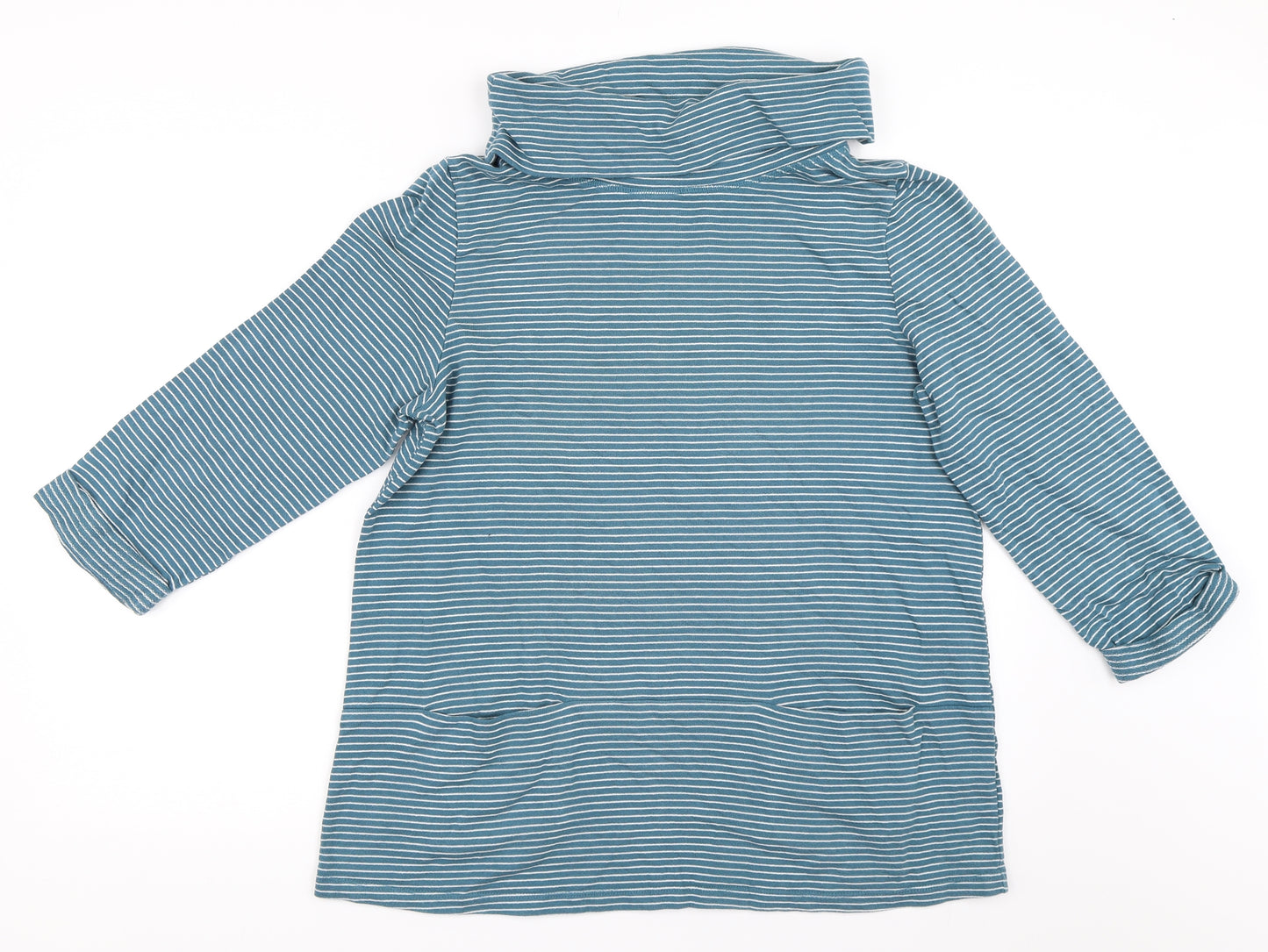 Seasalt Womens Blue Striped  Pullover Jumper Size 14