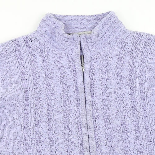 Elizabeth Scott Womens Purple   Full Zip Jumper Size M