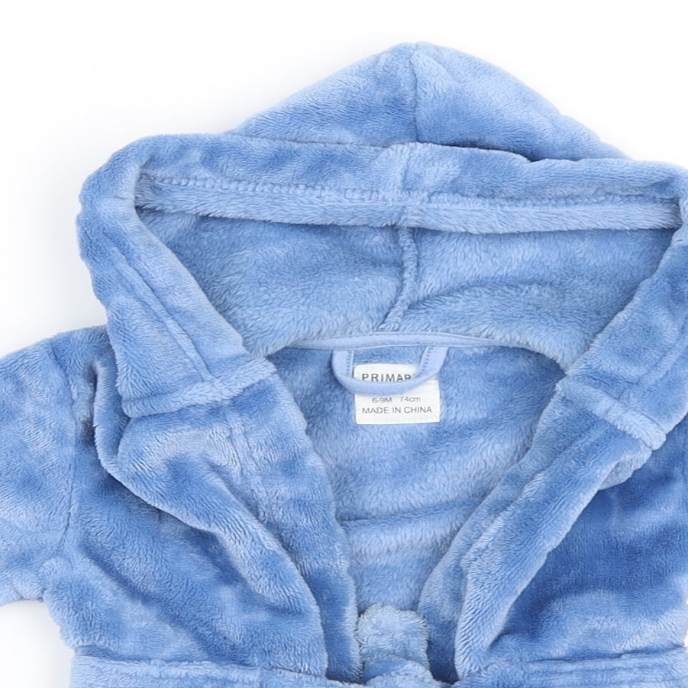 Primark Boys Blue Solid  Kaftan Robe Size 6-9 Months  - dressing gown