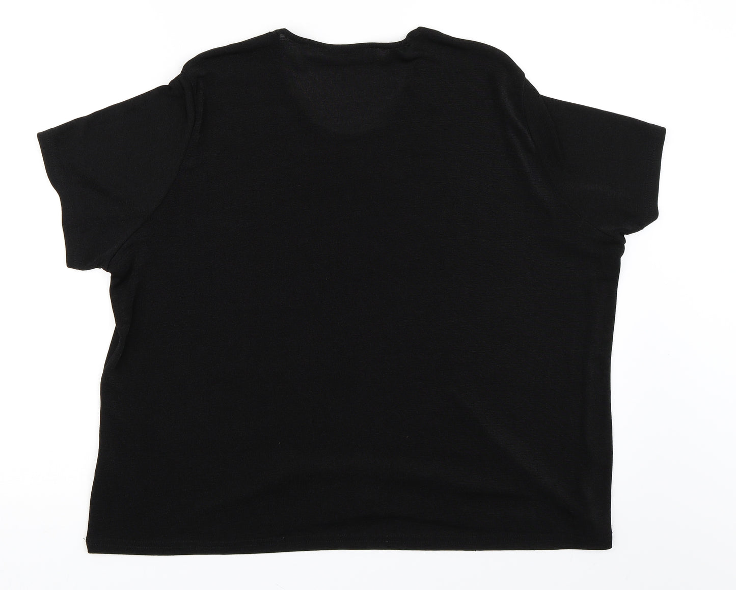 Julipa Womens Black   Basic T-Shirt Size 20